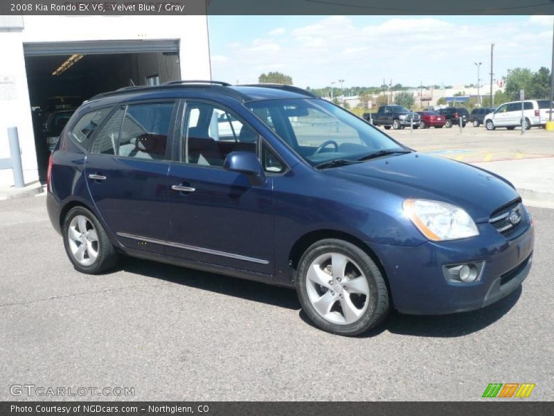 Velvet Blue / Gray 2008 Kia Rondo EX V6