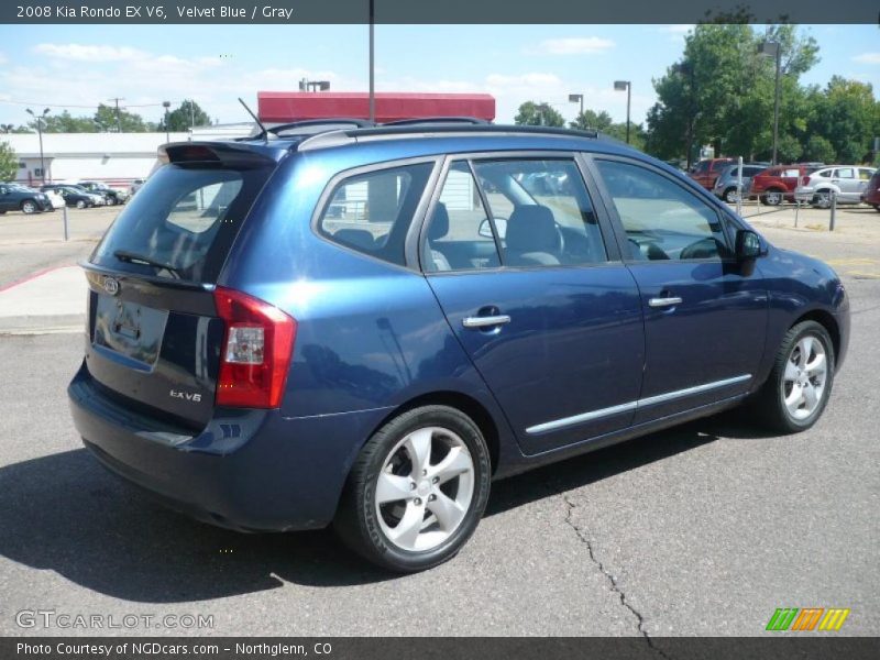 Velvet Blue / Gray 2008 Kia Rondo EX V6