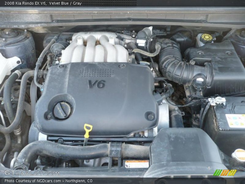 Velvet Blue / Gray 2008 Kia Rondo EX V6