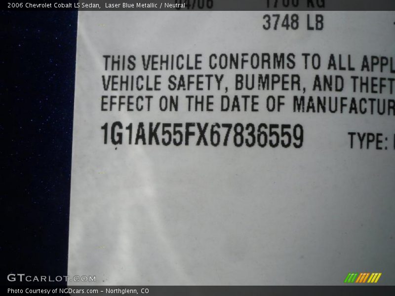 Laser Blue Metallic / Neutral 2006 Chevrolet Cobalt LS Sedan