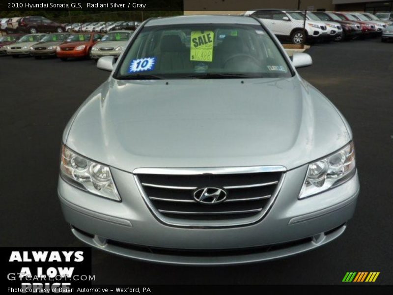 Radiant Silver / Gray 2010 Hyundai Sonata GLS