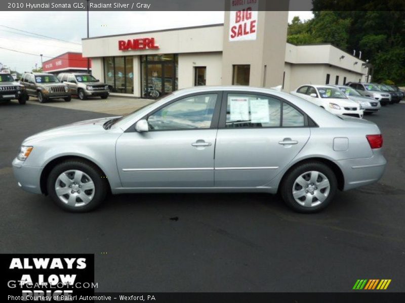 Radiant Silver / Gray 2010 Hyundai Sonata GLS