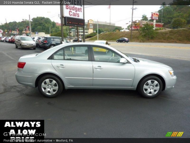 Radiant Silver / Gray 2010 Hyundai Sonata GLS