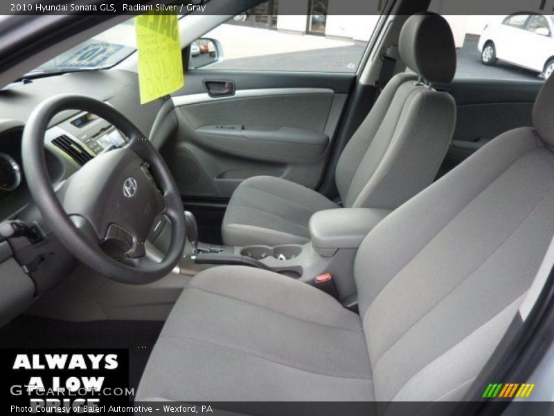 Radiant Silver / Gray 2010 Hyundai Sonata GLS