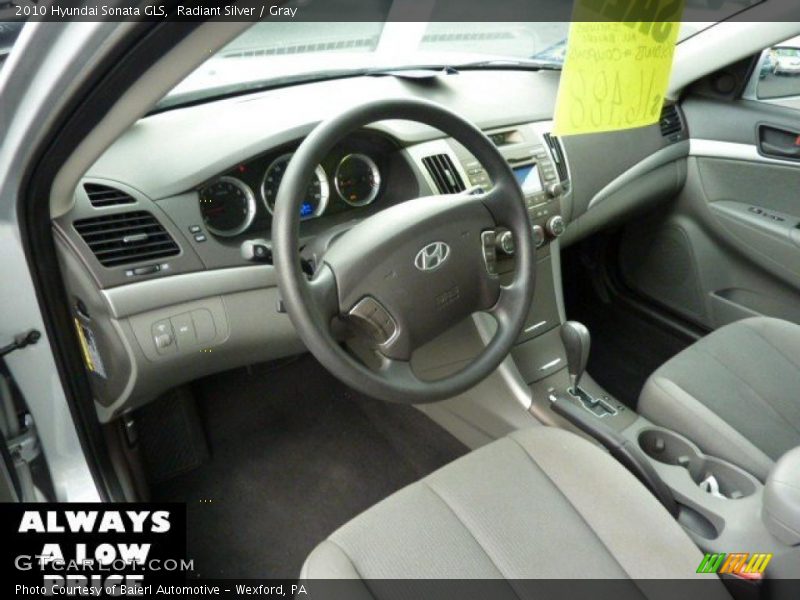 Radiant Silver / Gray 2010 Hyundai Sonata GLS