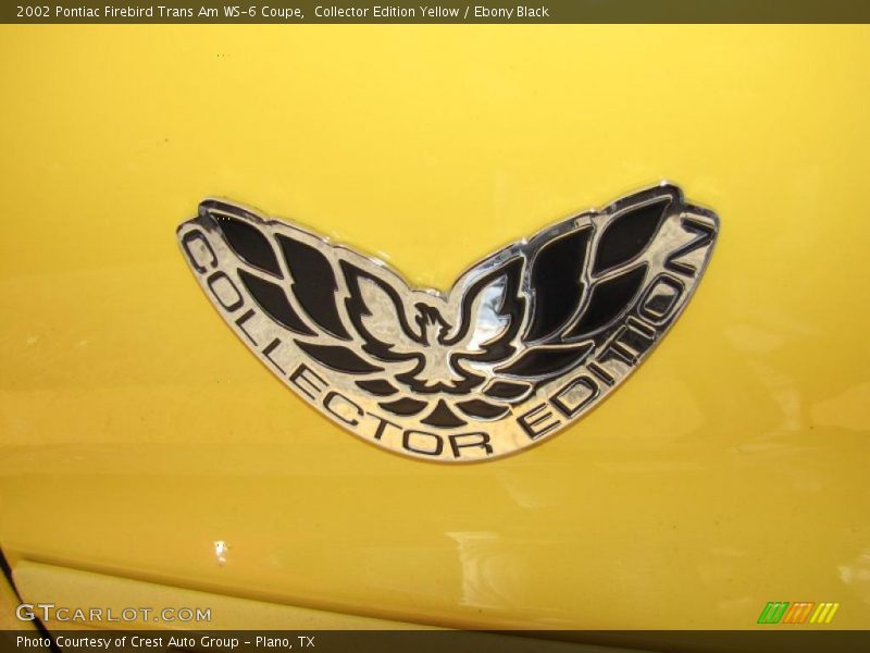 Collector Edition Yellow / Ebony Black 2002 Pontiac Firebird Trans Am WS-6 Coupe