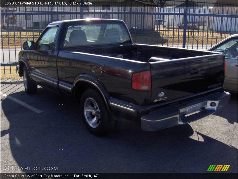 Black / Beige 1998 Chevrolet S10 LS Regular Cab