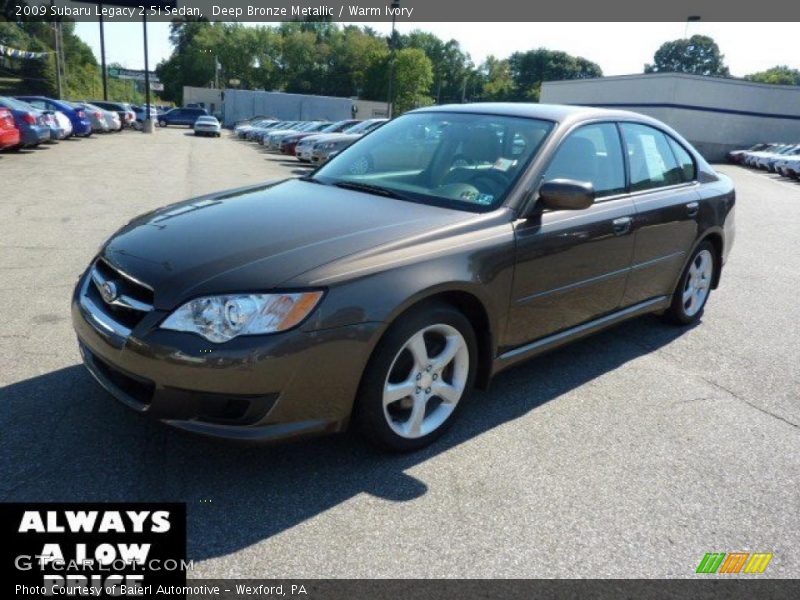 Deep Bronze Metallic / Warm Ivory 2009 Subaru Legacy 2.5i Sedan