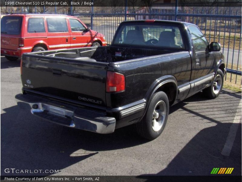Black / Beige 1998 Chevrolet S10 LS Regular Cab