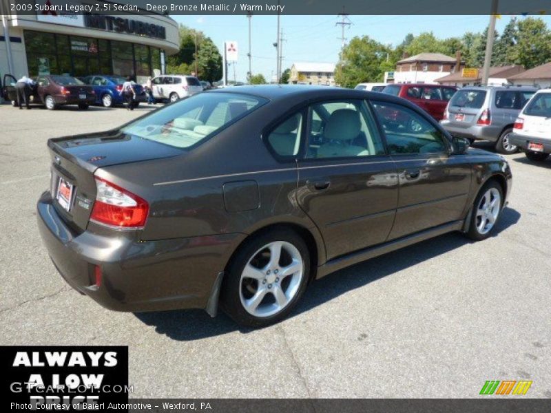 Deep Bronze Metallic / Warm Ivory 2009 Subaru Legacy 2.5i Sedan