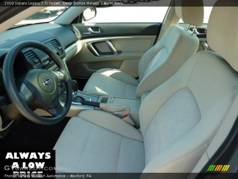 Deep Bronze Metallic / Warm Ivory 2009 Subaru Legacy 2.5i Sedan