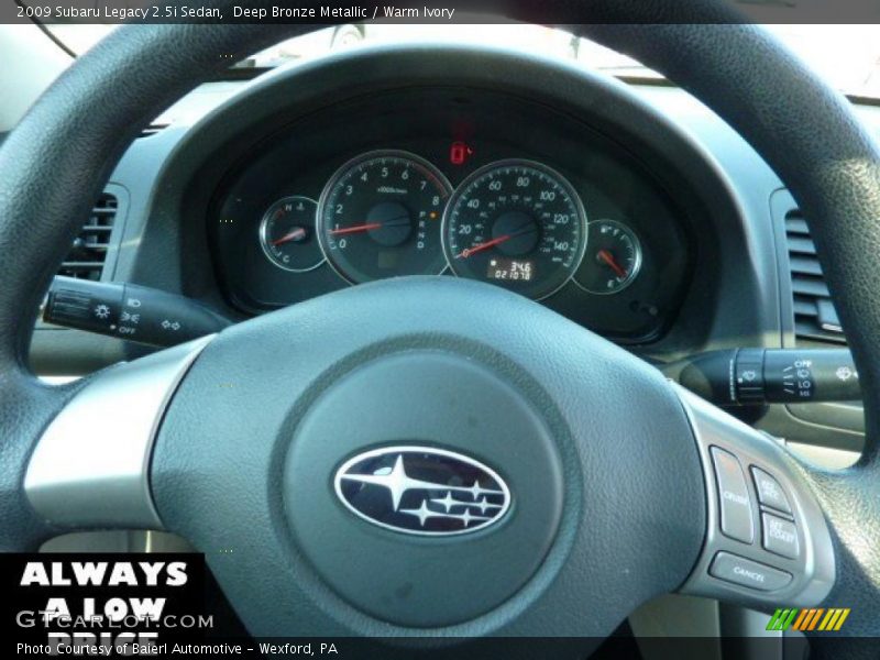 Deep Bronze Metallic / Warm Ivory 2009 Subaru Legacy 2.5i Sedan