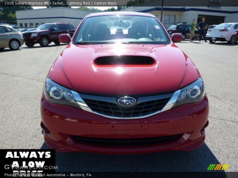 Lightning Red / Carbon Black 2008 Subaru Impreza WRX Sedan