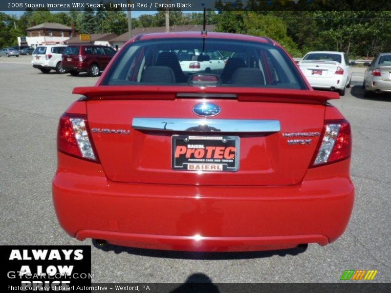 Lightning Red / Carbon Black 2008 Subaru Impreza WRX Sedan