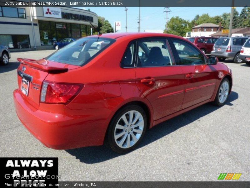Lightning Red / Carbon Black 2008 Subaru Impreza WRX Sedan