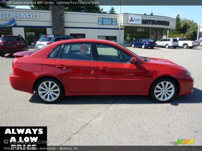 Lightning Red / Carbon Black 2008 Subaru Impreza WRX Sedan