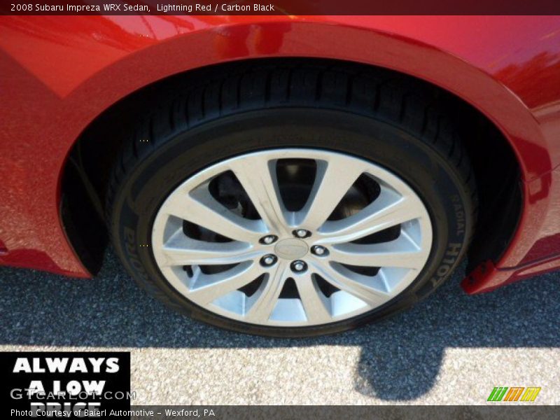 Lightning Red / Carbon Black 2008 Subaru Impreza WRX Sedan