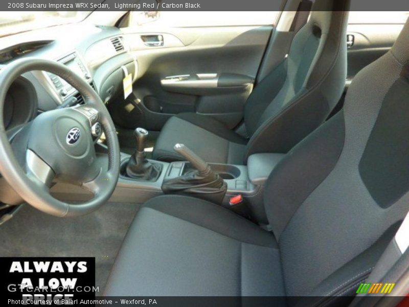 Lightning Red / Carbon Black 2008 Subaru Impreza WRX Sedan