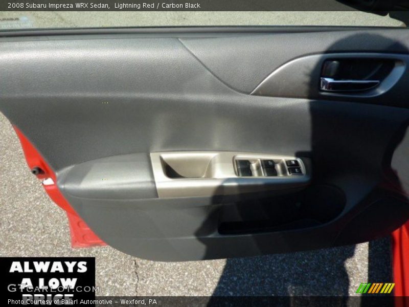 Lightning Red / Carbon Black 2008 Subaru Impreza WRX Sedan