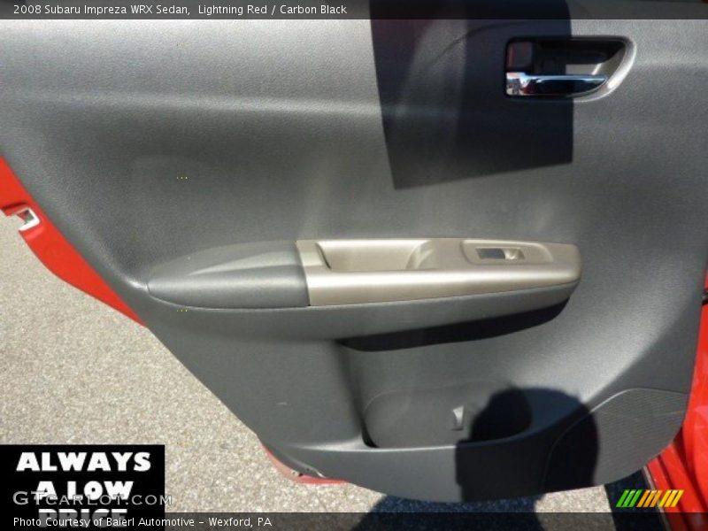 Lightning Red / Carbon Black 2008 Subaru Impreza WRX Sedan