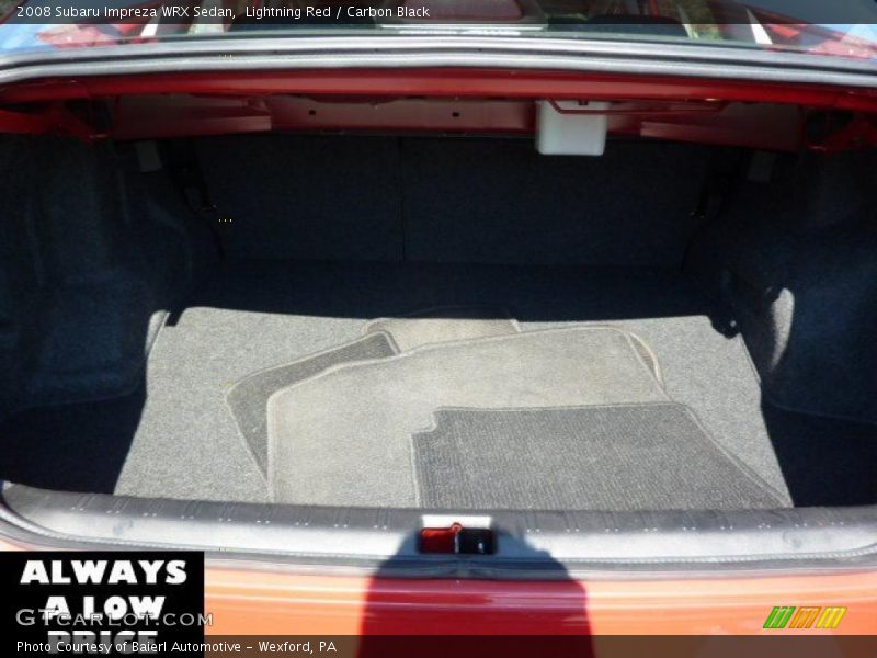 Lightning Red / Carbon Black 2008 Subaru Impreza WRX Sedan