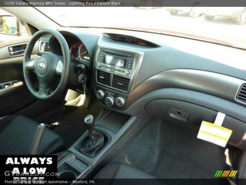Lightning Red / Carbon Black 2008 Subaru Impreza WRX Sedan
