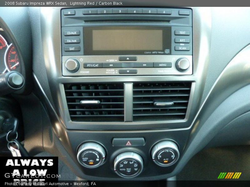 Lightning Red / Carbon Black 2008 Subaru Impreza WRX Sedan
