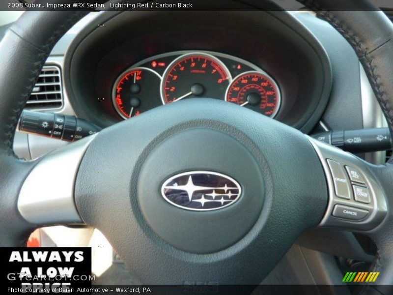 Lightning Red / Carbon Black 2008 Subaru Impreza WRX Sedan