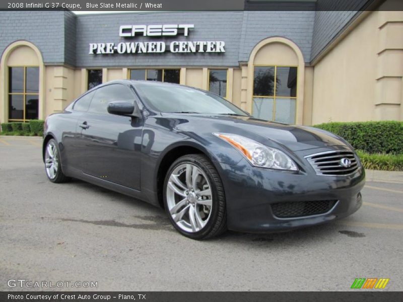 Blue Slate Metallic / Wheat 2008 Infiniti G 37 Coupe