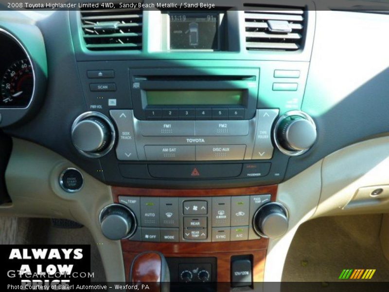 Sandy Beach Metallic / Sand Beige 2008 Toyota Highlander Limited 4WD