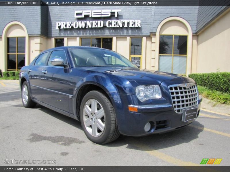 Midnight Blue Pearlcoat / Dark Slate Gray/Light Graystone 2005 Chrysler 300 C HEMI AWD