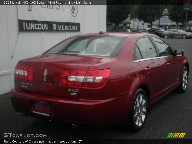 Vivid Red Metallic / Light Stone 2008 Lincoln MKZ AWD Sedan