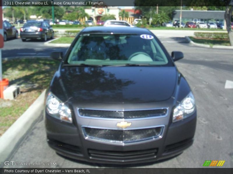 Taupe Gray Metallic / Titanium 2011 Chevrolet Malibu LS