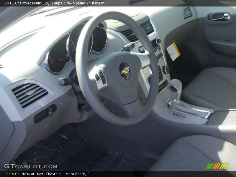Taupe Gray Metallic / Titanium 2011 Chevrolet Malibu LS