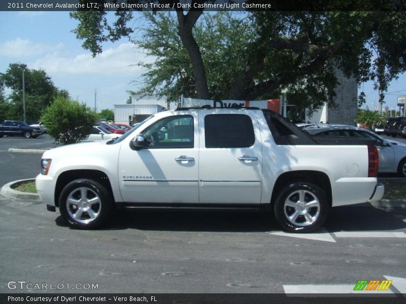 White Diamond Tricoat / Dark Cashmere/Light Cashmere 2011 Chevrolet Avalanche LTZ