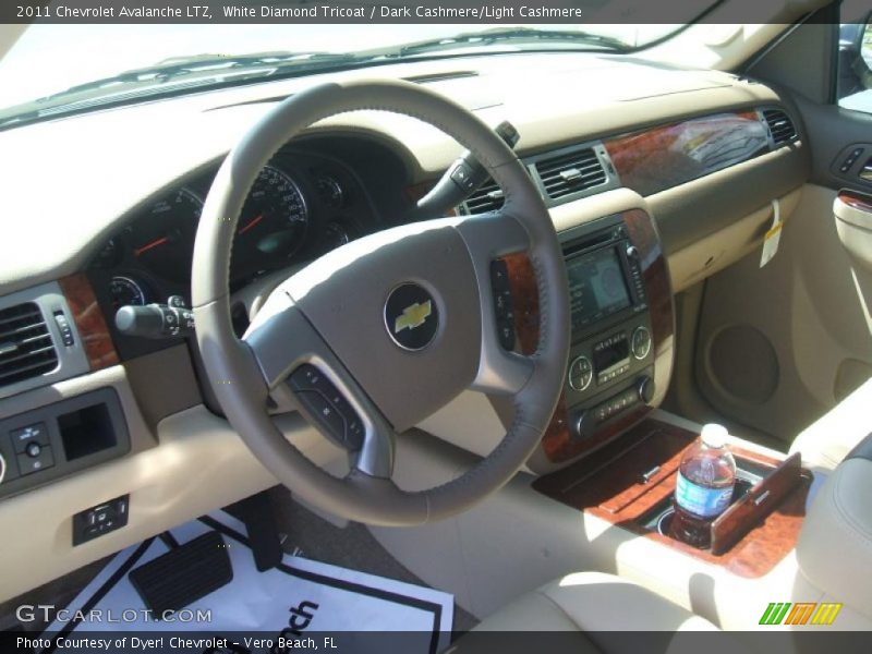 White Diamond Tricoat / Dark Cashmere/Light Cashmere 2011 Chevrolet Avalanche LTZ