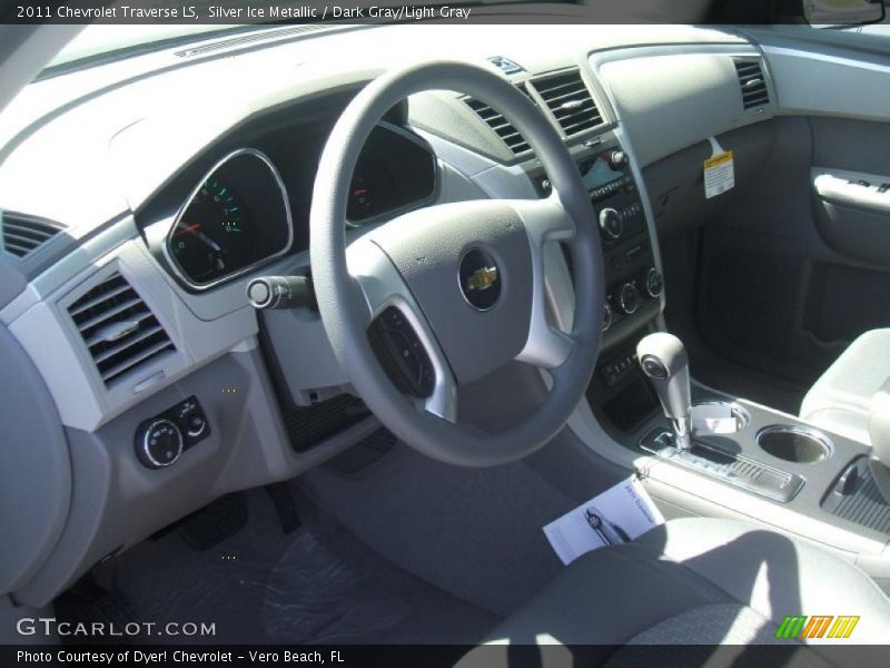 Silver Ice Metallic / Dark Gray/Light Gray 2011 Chevrolet Traverse LS