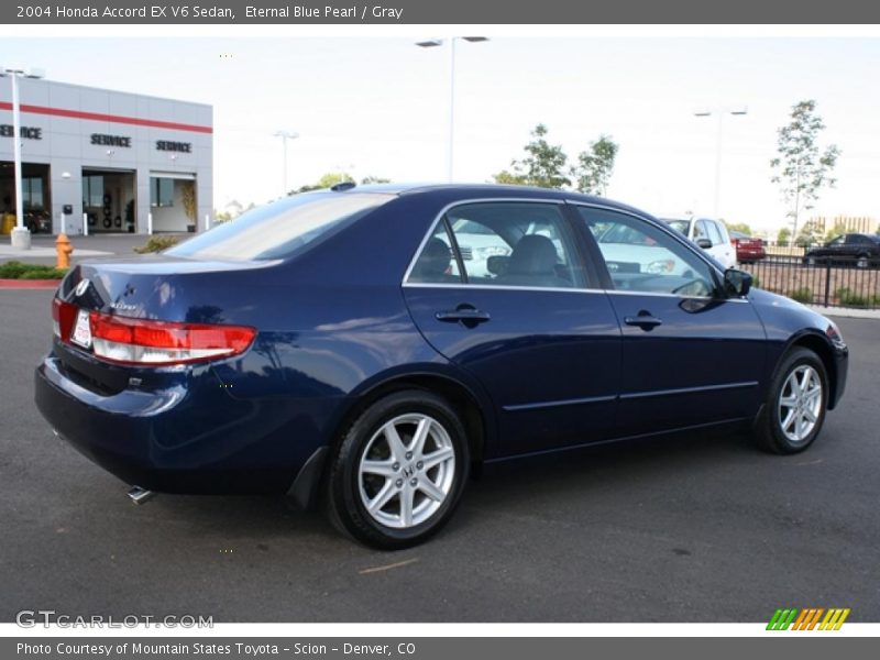 Eternal Blue Pearl / Gray 2004 Honda Accord EX V6 Sedan