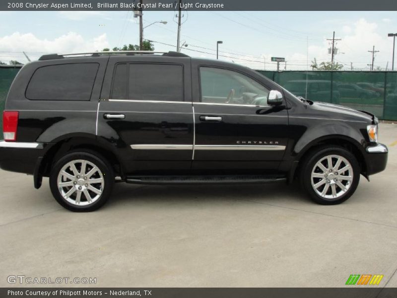 Brilliant Black Crystal Pearl / Light Graystone 2008 Chrysler Aspen Limited