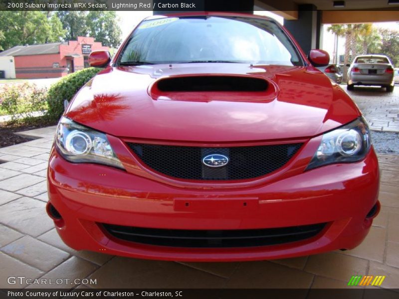 Lightning Red / Carbon Black 2008 Subaru Impreza WRX Sedan
