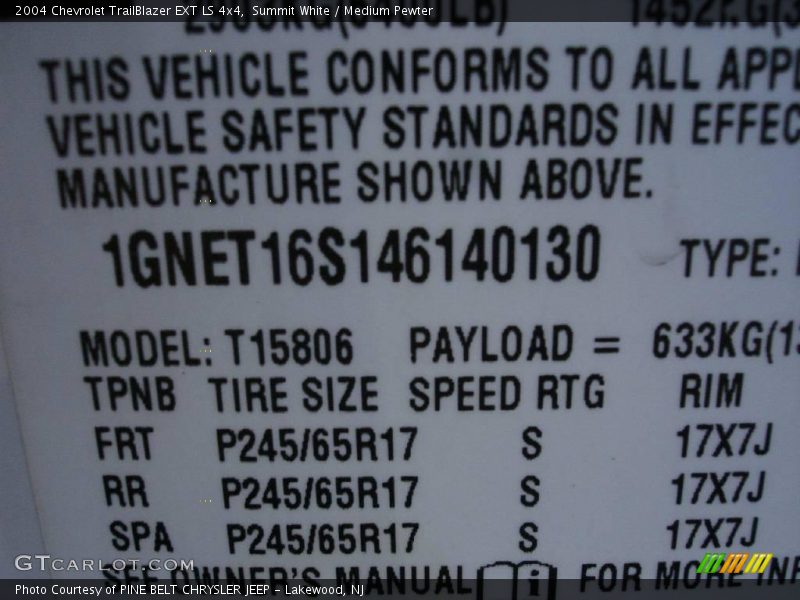 Summit White / Medium Pewter 2004 Chevrolet TrailBlazer EXT LS 4x4