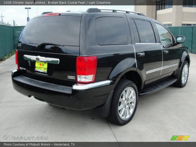 Brilliant Black Crystal Pearl / Light Graystone 2008 Chrysler Aspen Limited