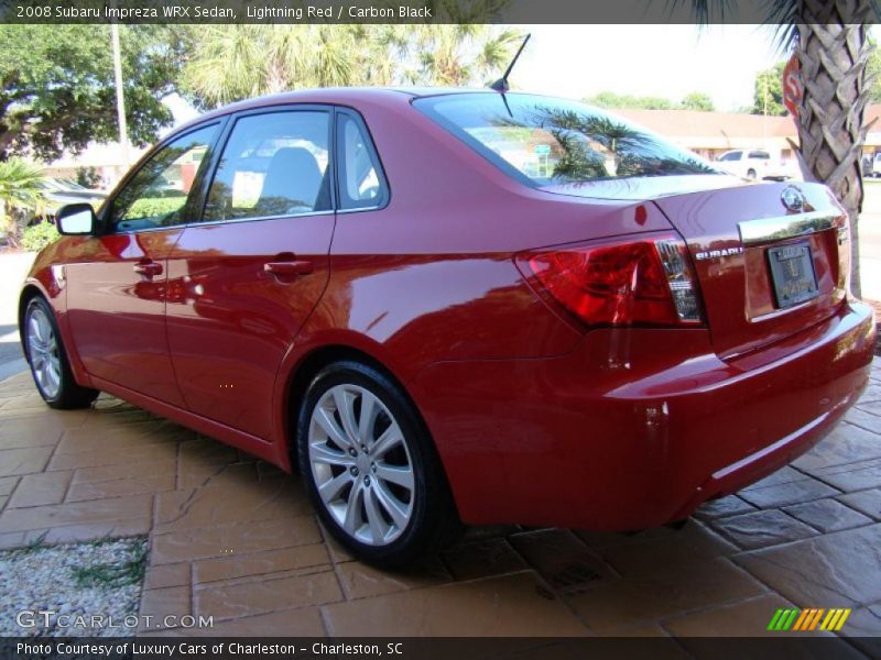 Lightning Red / Carbon Black 2008 Subaru Impreza WRX Sedan
