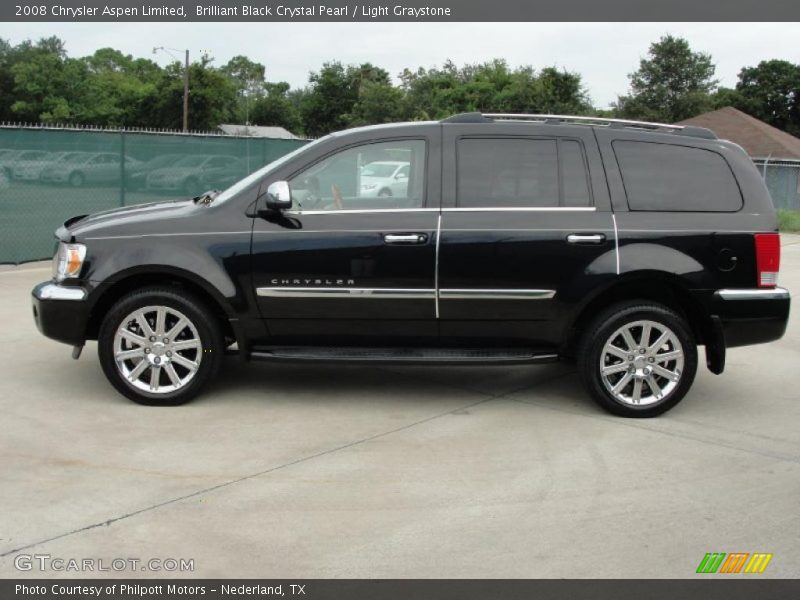 Brilliant Black Crystal Pearl / Light Graystone 2008 Chrysler Aspen Limited