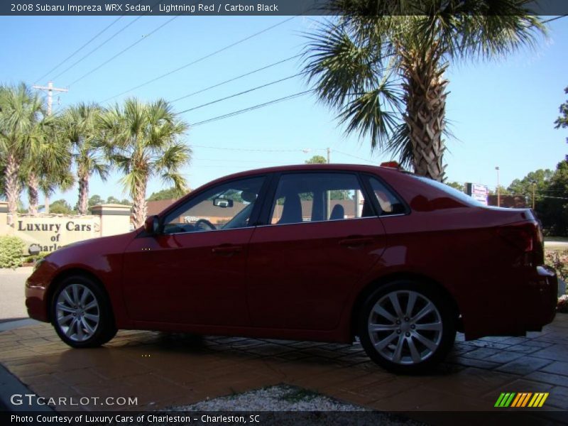Lightning Red / Carbon Black 2008 Subaru Impreza WRX Sedan