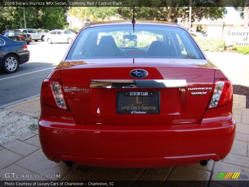 Lightning Red / Carbon Black 2008 Subaru Impreza WRX Sedan