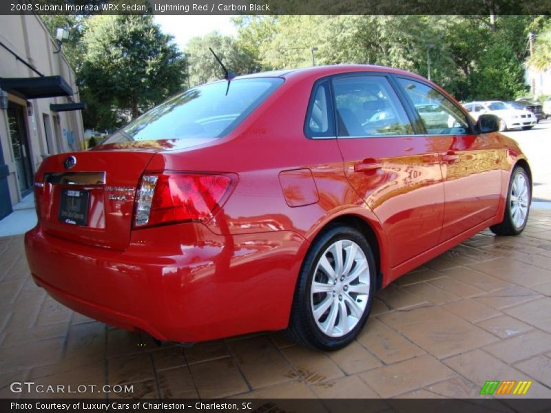 Lightning Red / Carbon Black 2008 Subaru Impreza WRX Sedan