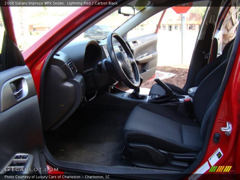 Lightning Red / Carbon Black 2008 Subaru Impreza WRX Sedan
