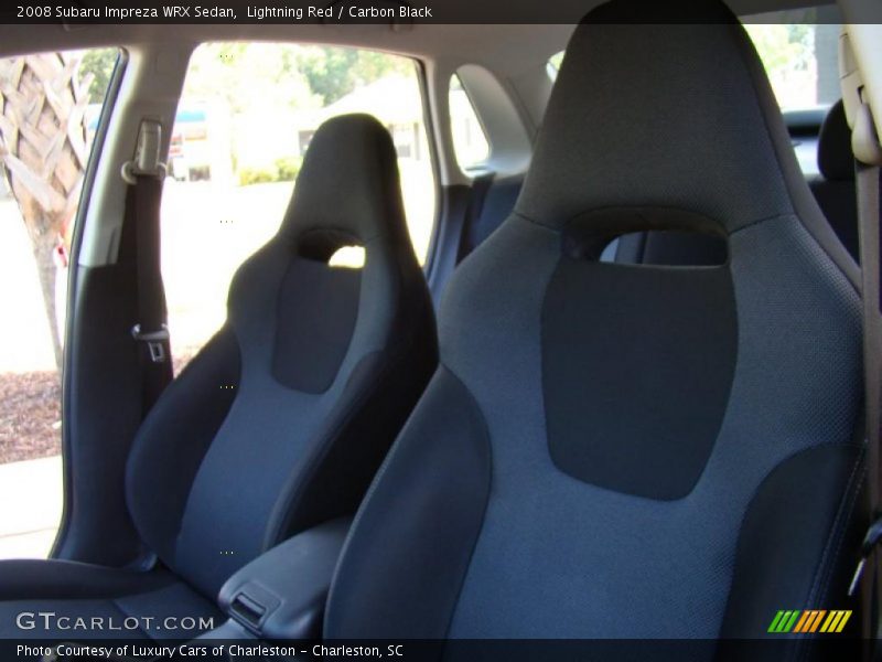 Lightning Red / Carbon Black 2008 Subaru Impreza WRX Sedan