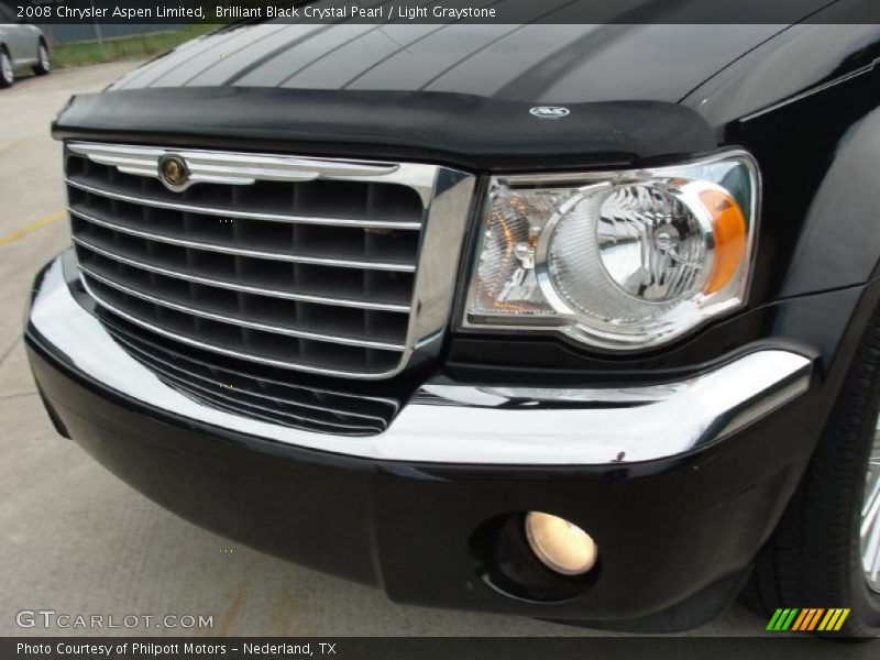 Brilliant Black Crystal Pearl / Light Graystone 2008 Chrysler Aspen Limited